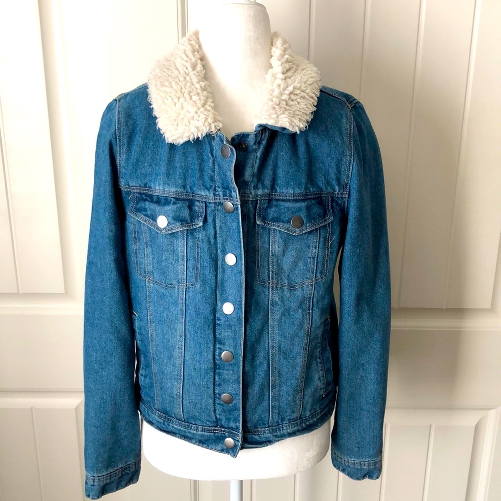 Cotton On Brand, fleece lined, denim jacket.  Size 6